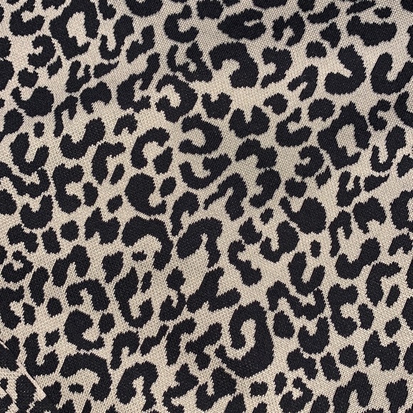 ZARA Animal Print Wide Leg High Rise Crop Pants - Picture 7 of 8